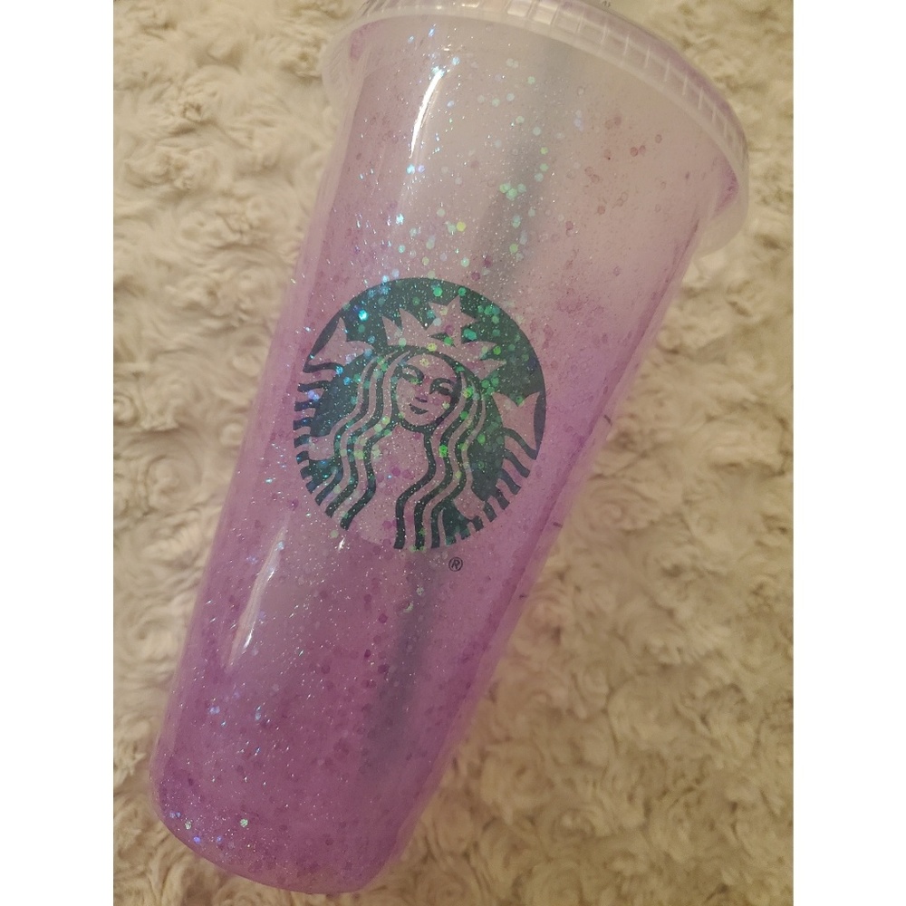 Purple Glitter Starbucks Tumbler
